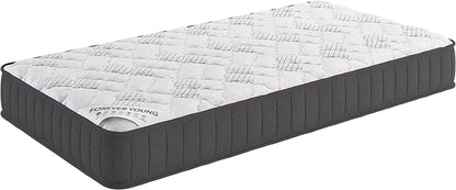 Twin , 9 inch , Firm , Hybrid Mattress with Bonnell Coil core from Bonelli Essentials by Ottomanson in white background.