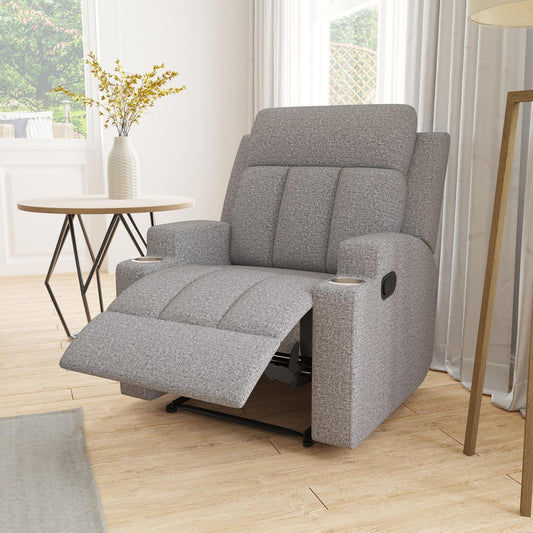 Ergorest Gray Recliner Armchair with Cupholders