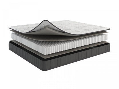 Queen , 9 inch , Firm , Hybrid Mattress with Pocket Coil core from Dulce Luxe by Ottomanson showing the layers detail.